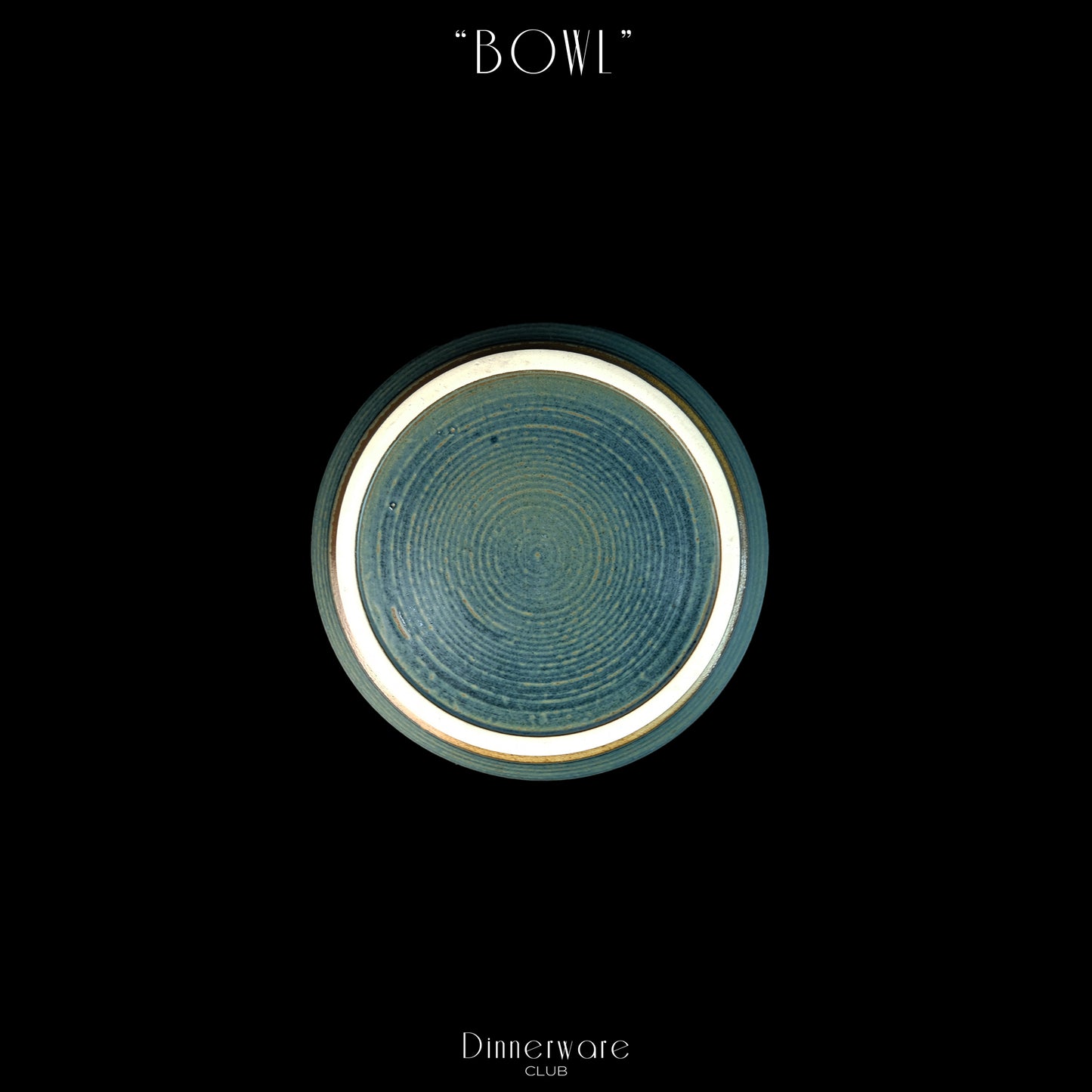 SCRIBBLED BOWL - "DEEP OCEAN"