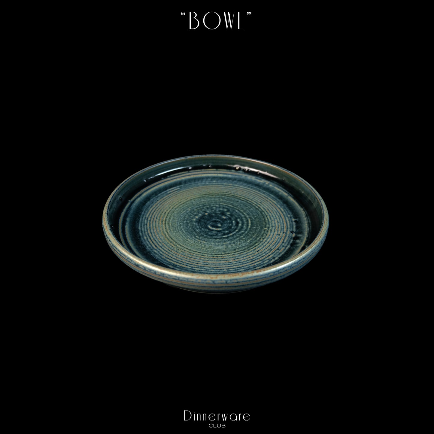 SCRIBBLED BOWL - "DEEP OCEAN"