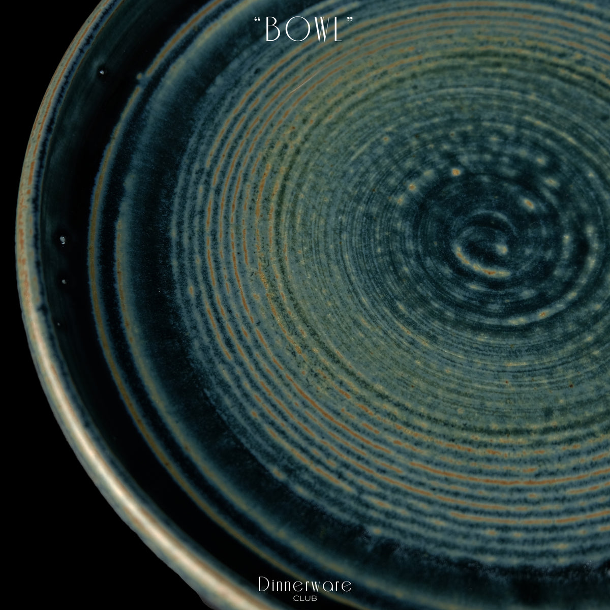 SCRIBBLED BOWL - "DEEP OCEAN"
