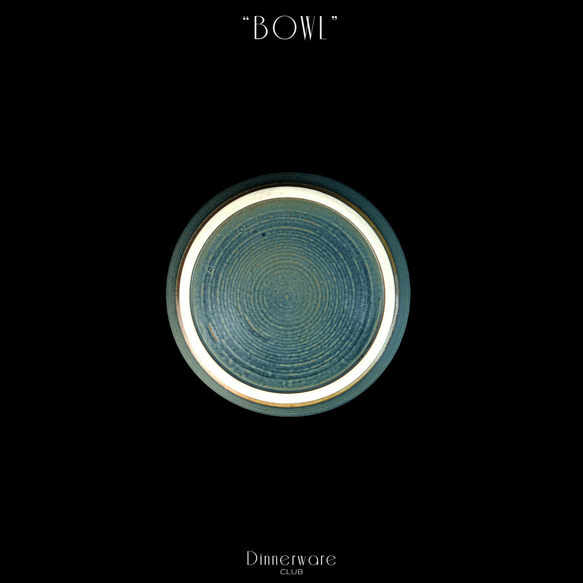 SCRIBBLED BOWL - "DEEP OCEAN"