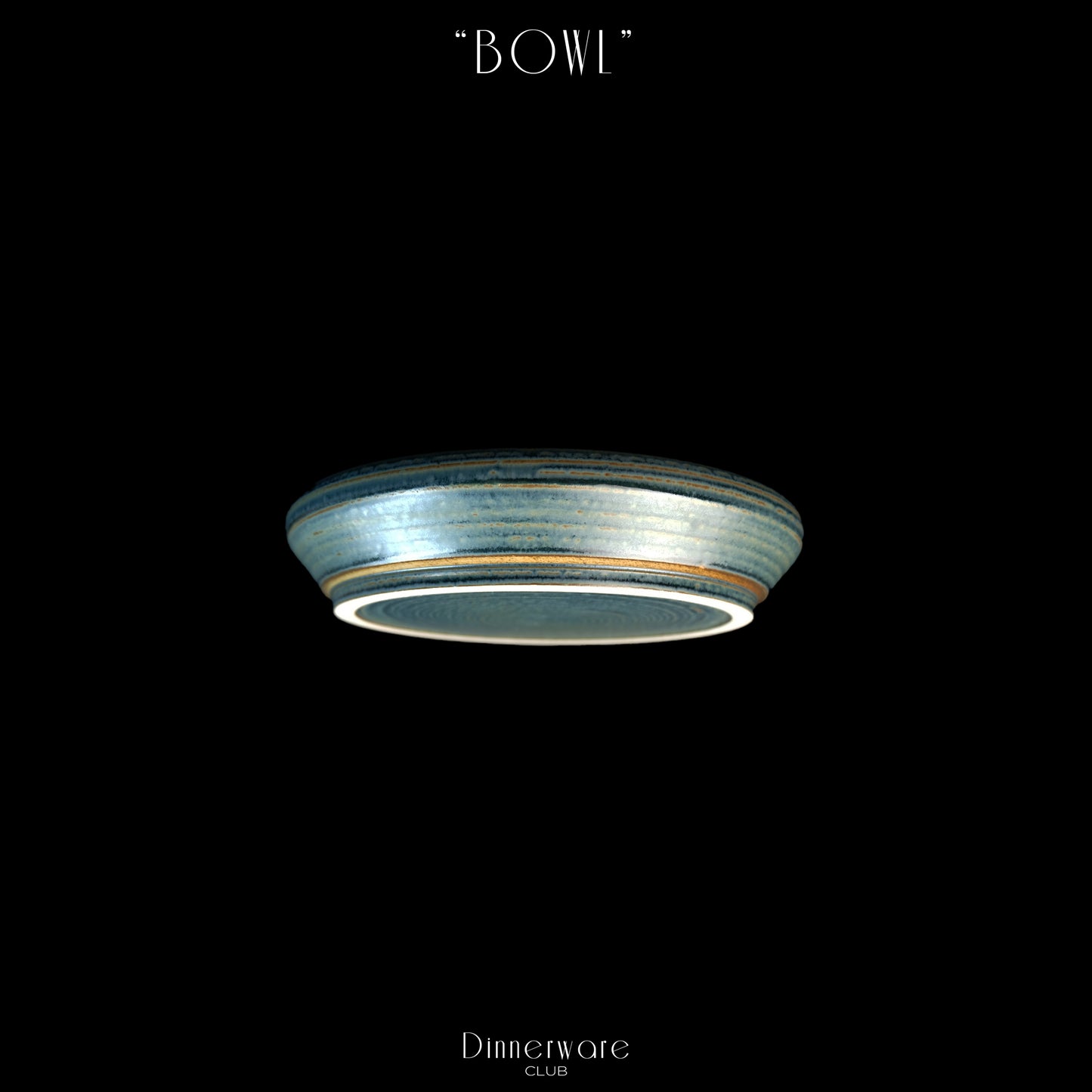 SCRIBBLED BOWL - "DEEP OCEAN"